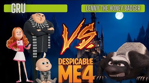 Despicable Me 4 (2024) - Felonious Gru vs Lenny the Honey Badger with healthbars