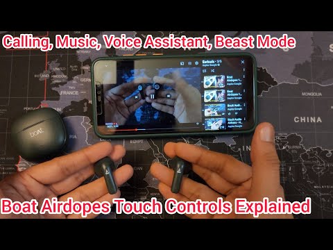 Boat Airdopes Touch Controls Explained - Beast Mode Calling Music Voice Assistant