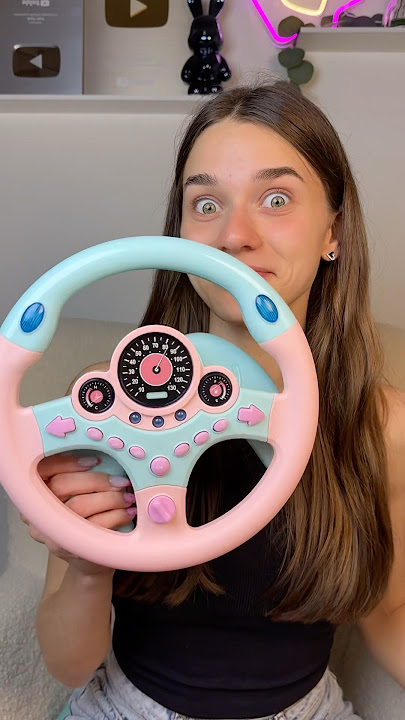 CUTEST STEERING WHEEL!🩷Rate it out of 10 #unboxing #car #tools #driver #hacks