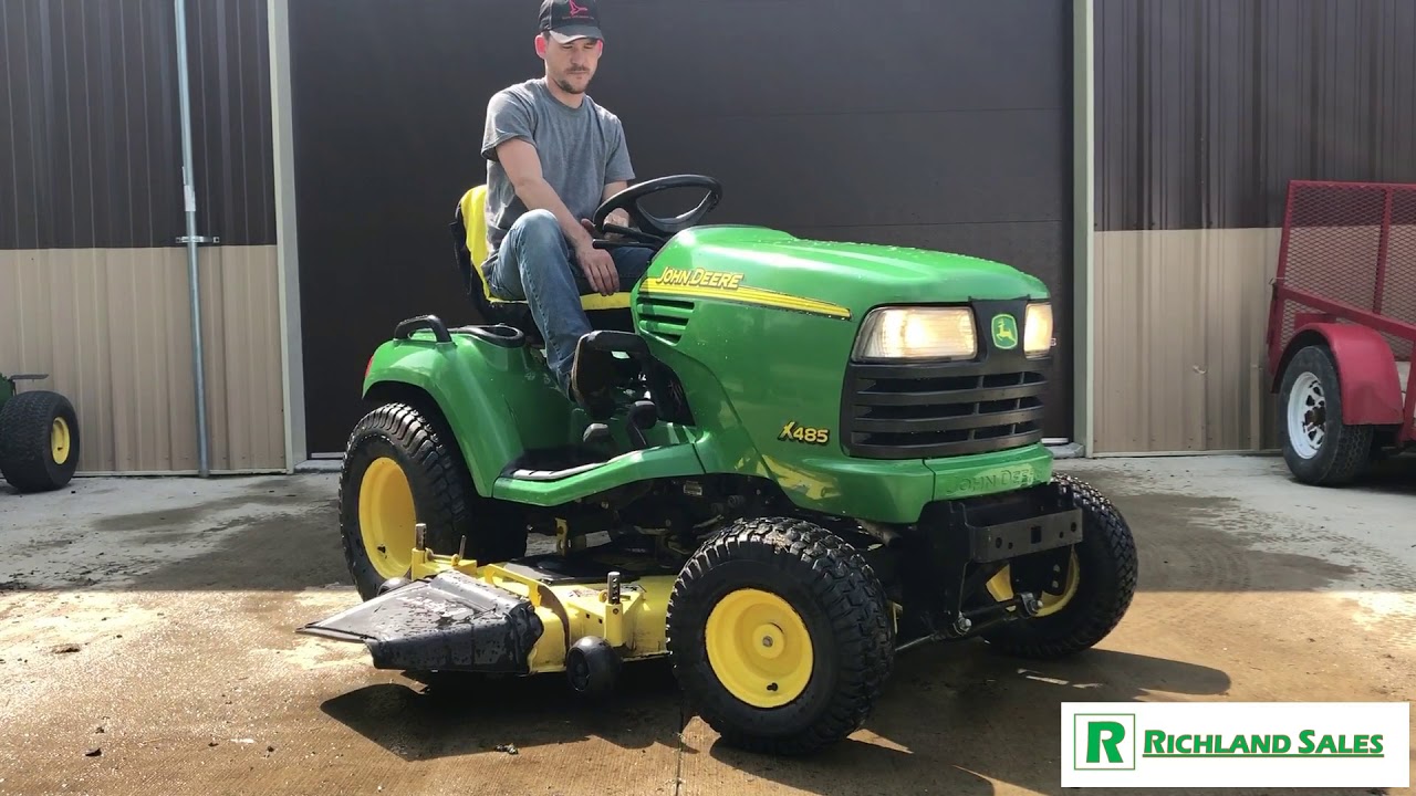 Sold John Deere X485 62 Garden Tractor Youtube