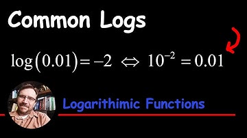 Write a Common Logarithm log(0.01) = -2 in Exponential Form (Definition of Log)