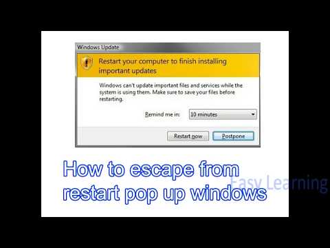 वीडियो: अपने कंप्यूटर को पुनरारंभ करना अक्षम कैसे करें