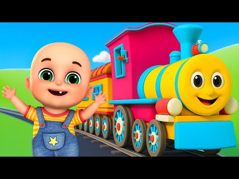 The Wheels On The Bus | Train Song | cartoon for kids | Jugnu kids Nursery Rhymes and Baby Songs