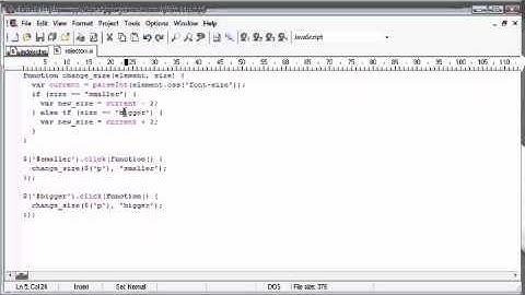 jQuery Tutorial   28   Font size switcher