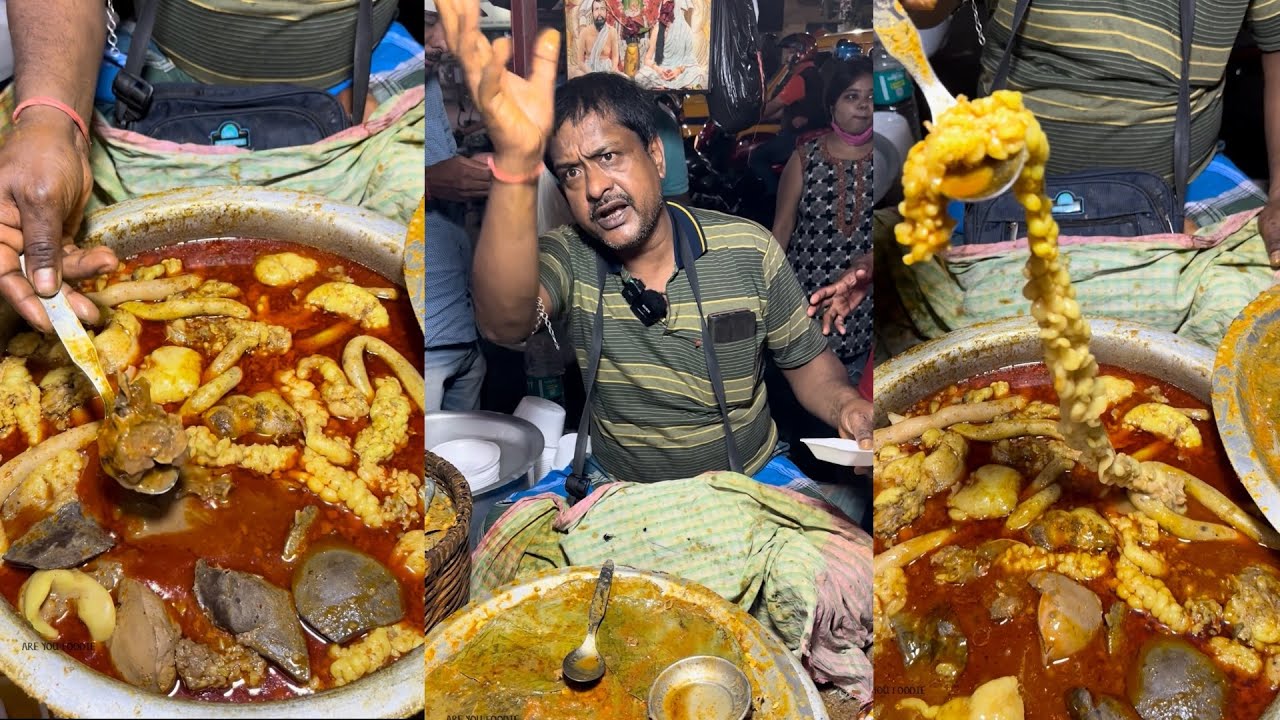 Angry Uncle Selling “A To Z” Mutton Parts In Kolkata For ₹20/- #streetfood #indianstreetfood