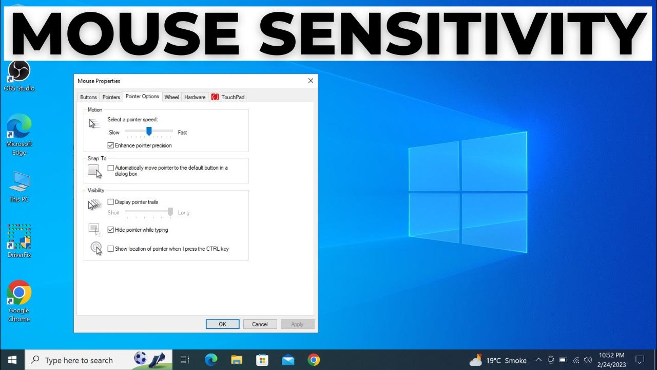 how-to-change-mouse-sensitivity-windows-10-youtube