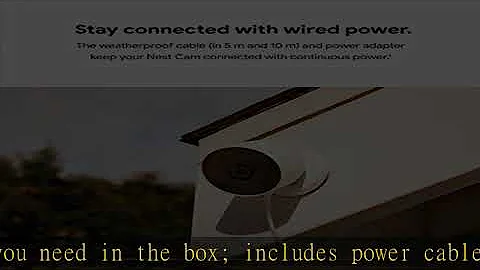 Google Nest Cam Weatherproof Cable for Nest Cam (Battery) Only - 720p -Snow - 5m