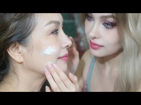 ASmr for sleep *maquillando tu carita* con súper makeup y aplicación de *evil goods*