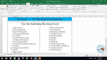 10.  Thủ thuật Excel   25 tuyệt chiêu trong excel cần phải biết