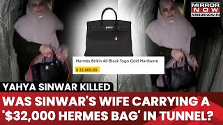 Yahya Sinwar’s Wife Seen Carrying $32,000 Hermes Bag In Tunnel | IDF Releases New Video
