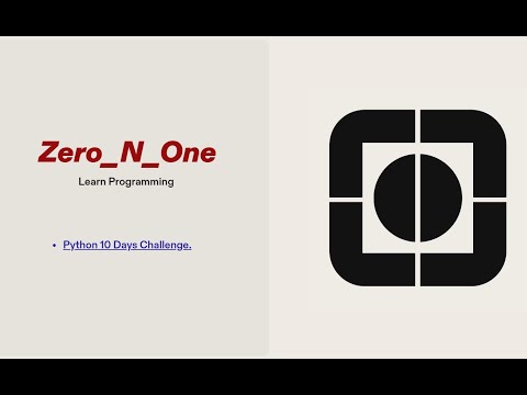 10 Day Python Bootcamp  Covering Topics - Hone Your Skills with Daily Challenges From Zero To Hero.