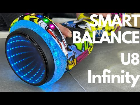 Гіроборд SMART BALANCE U6 Infinity 2024 карамельно - рожевий з музикою і LED - підсвіткою колес, відео 1