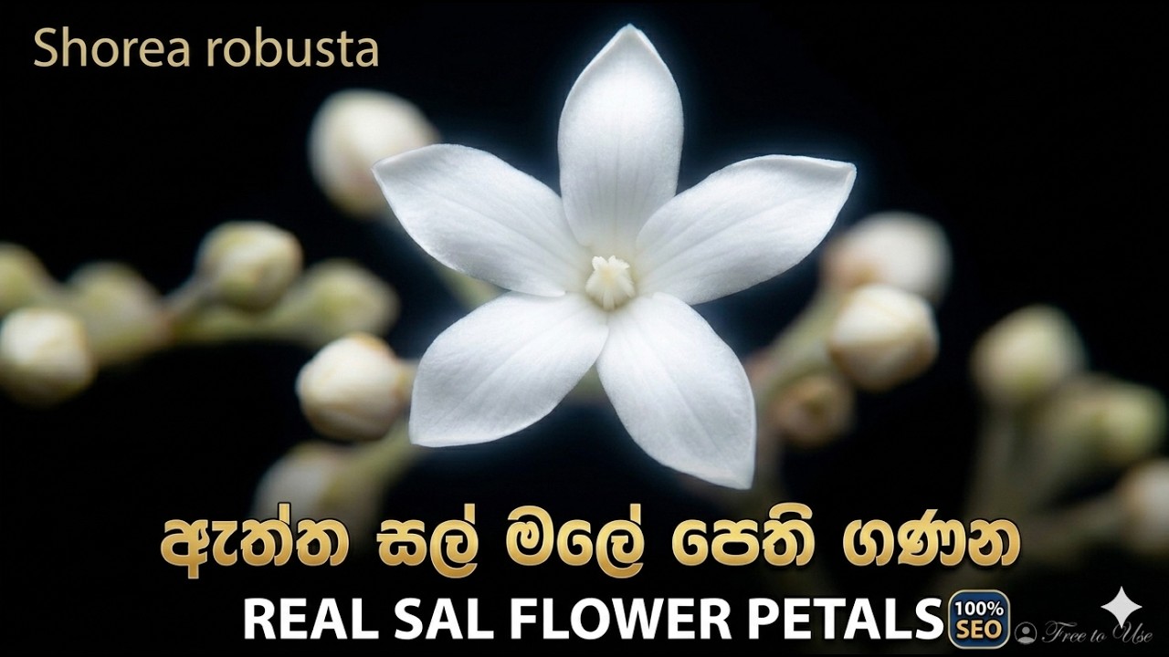 ඇත්ත සල් මලේ පෙති ගණන දැනගමු | Real Sal Tree Petals | Shorea robusta ...
