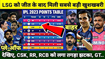 LSG कि जीत के बाद आया IPL 2023 कि Points Table में भुचाल, RCB,CSK,KKR को झटका GT हैरान
