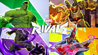 Marvel Rivals Alpha - All Character Intros & MVP Animations (4K 60FPS)