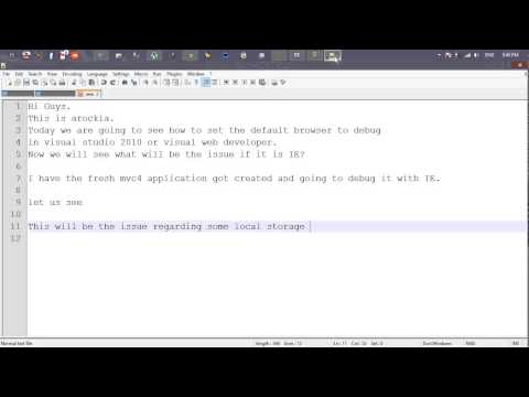 Visual Studio Default browser Change