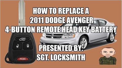 How to replace a 2011 Dodge Avenger 4 Button Remote Head Key Battery