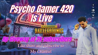 Psycho gamer 420 battlegrounds Mobile  India live stream in Telugu lo iPad pro