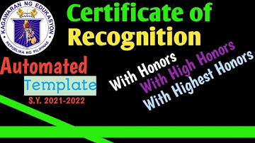 AUTOMATED CERTIFICATE OF RECOGNITION. FASTEST WAY OF MAKING BULK OF CERTIFICATES