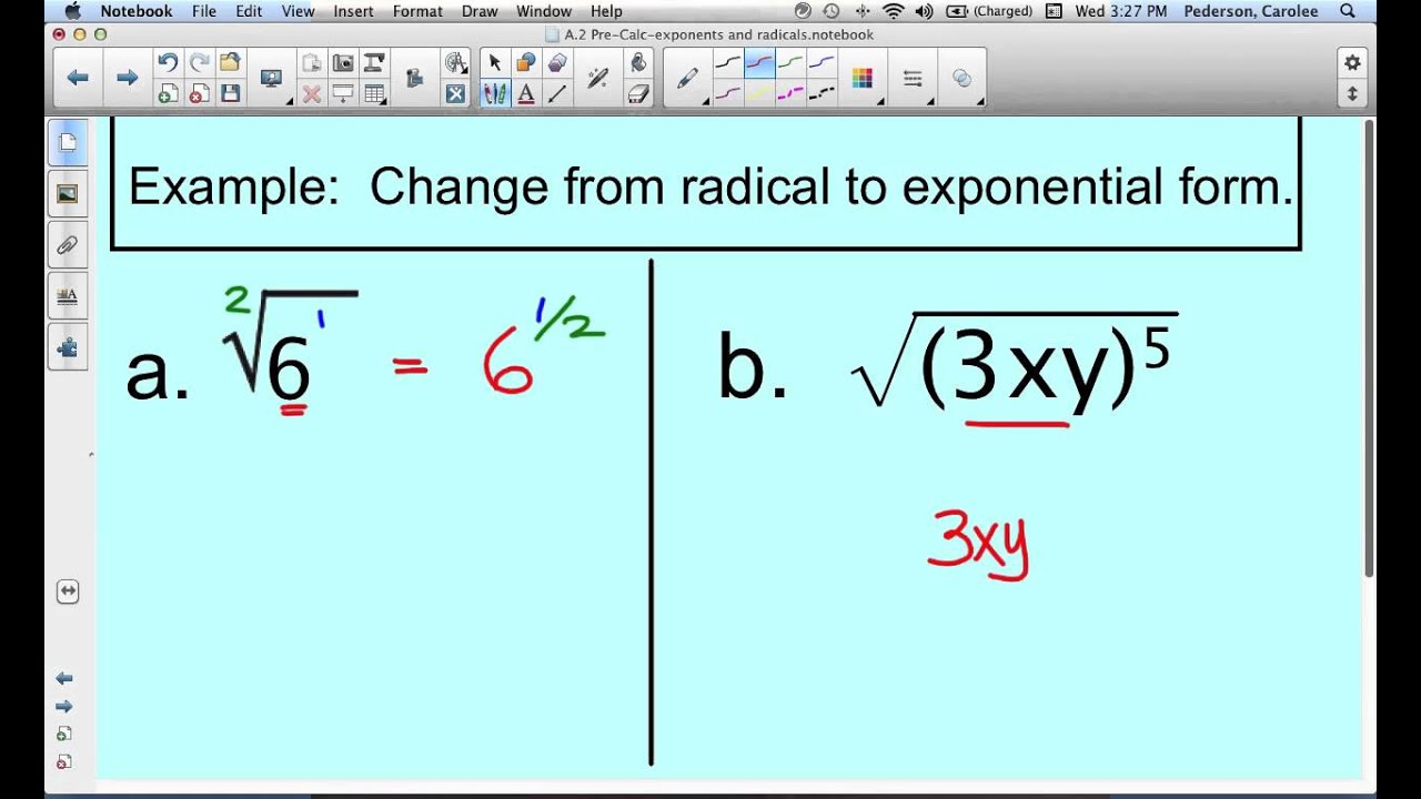 Converting between radicals and rational expoents - YouTube