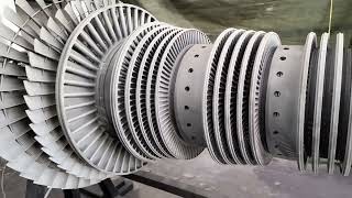 Turbine rotor after sand blasting