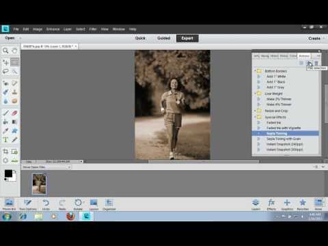 Video: Bagaimana Anda menggunakan tindakan di Photoshop Elements?