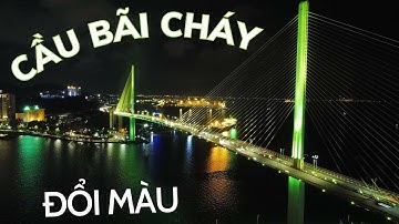 Cầu bãi cháy Hạ Long Quảng Ninh đẹp lung linh về đêm,Ha Long fire bridge in Quang Ninh