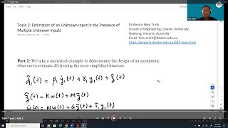 Details Topic 3 (part 2 of 6): Estimation of an Unknown Input in the Presence of Multiple Unknown Inputs. Guide