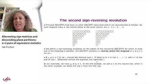 Ilse Fischer: The alternating sign matrices/descending plane partitions relation: n+3 pairs of...
