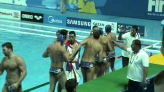 16th FINA World Championship Kazan 2015, 1\2 final waterpolo Italy-Serbia 6:10.
