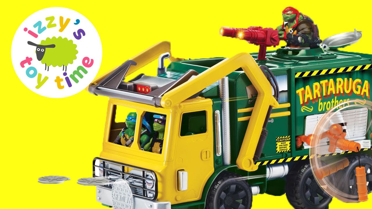 Toys for Kids! Ninja Turtles Unboxing the TMNT Turtle Tactical Truck with Izzy's Toy Time & Family! kids anka