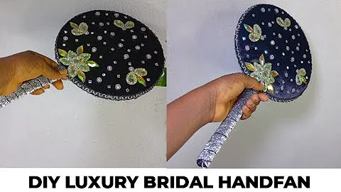 HOW TO MAKE LUXURY BRIDAL HANDFAN FROM SCRATCH // Detailed Tutorial Video