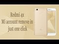 Xiaomi redmi 4x MAG138 Mi account remove in one click