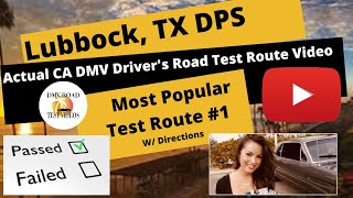 *ACTUAL TEST ROUTE* Lubbock, TX DPS - DMV Behind The Wheel Driver's License Course Exam Video