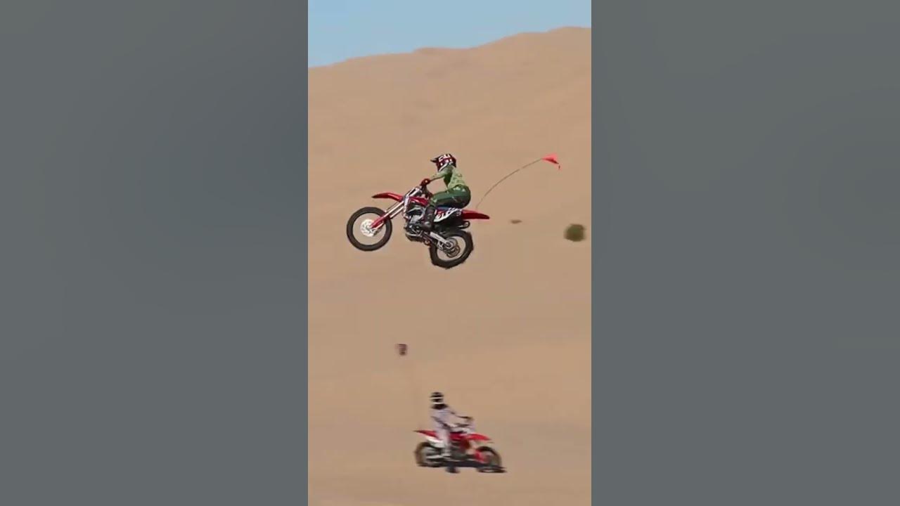 PERFECTLY SAFE DUNE JUMP #motocross #dunes #freeride #shorts #dirtbike