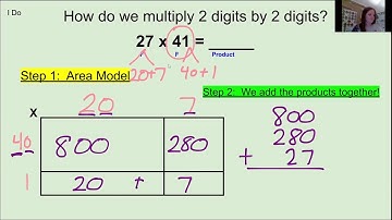 5th Grade Math Area Model Standard Algorithm