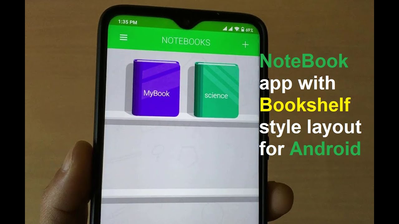 Notebook App With Bookshelf Style Layout For Android Youtube