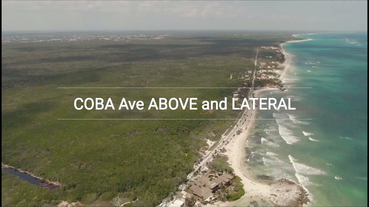 Drone Video Showing Tulum's Kukulkan Avenue and Beach