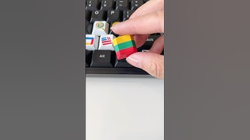 Drawing Lithuania flag on the keyboard #shorts #diy #art #tiktok #trending