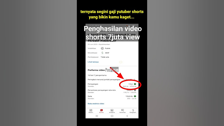 penghasilan video shorts 7 juta view | gaji youtuber shorts