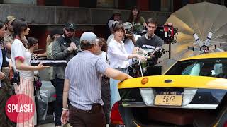 Dakota Johnson Takes Direction At The "Materialist" set in Tribeca, Manhattan - 08 May 2024