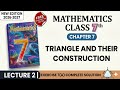 New RS aggarwal math class 7 chapter -7 Triangle and their Construction lecture 2 Ex. 7(A) complete.