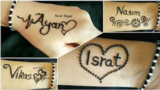 Requested video | Beautiful name mehndi designs | Tattoo mehndi designs |