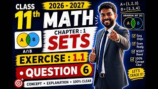 11th Math Exercise : 1.1 Question • 6 || Chapter - 1 (Sets) #anoption04 #education