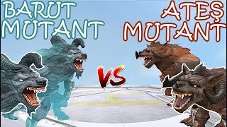 BARUT MUTANT KURT VS ATEŞ MUTANT KURT-2 ATEŞ MUTANT KURDUNU TAKLAYA GETİRDİK :D