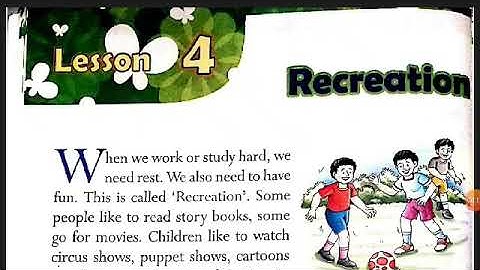 Recreation, Class 2, Environmental study, Lesson 4, With Mr Vikrant Bhardwaj  ( B.T.C )