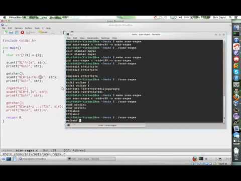 Scanf regular expression