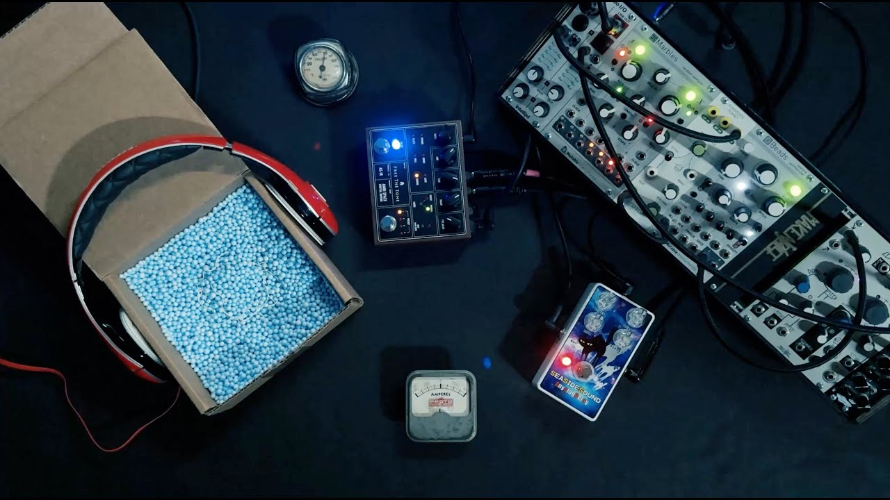 Cosmic Sounds From A Cardboard And Foam Piezo Sound Device Processed By Modular Synth And FX Pedals