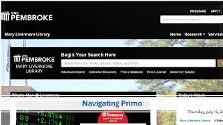 Navigating Primo