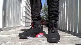 Jordan 6 "Black Infrared" On Feet - YouTube